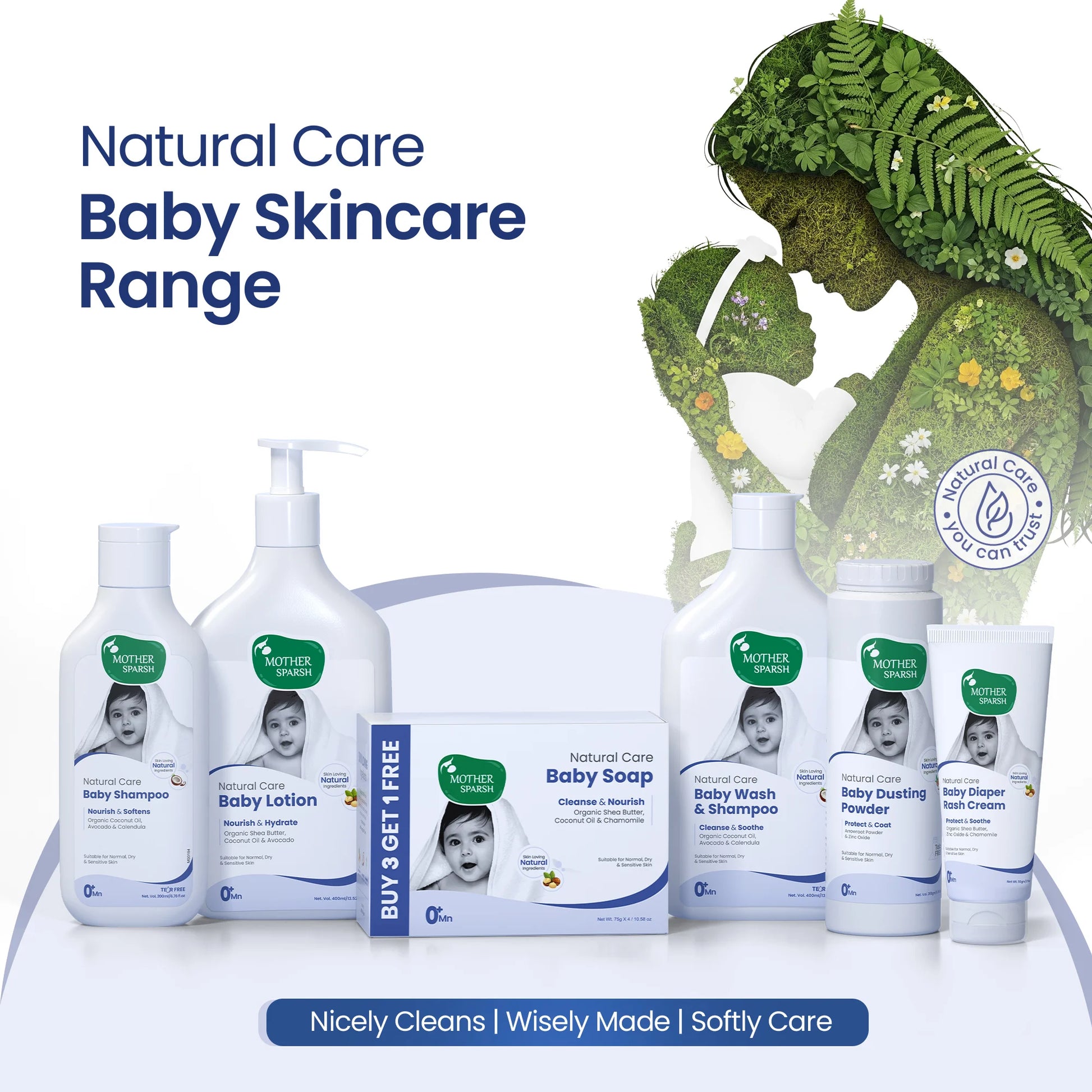 Applying Baby Lotion to Delicate Skin - Hydrate and Protect with Mother Sparsh Natural Care