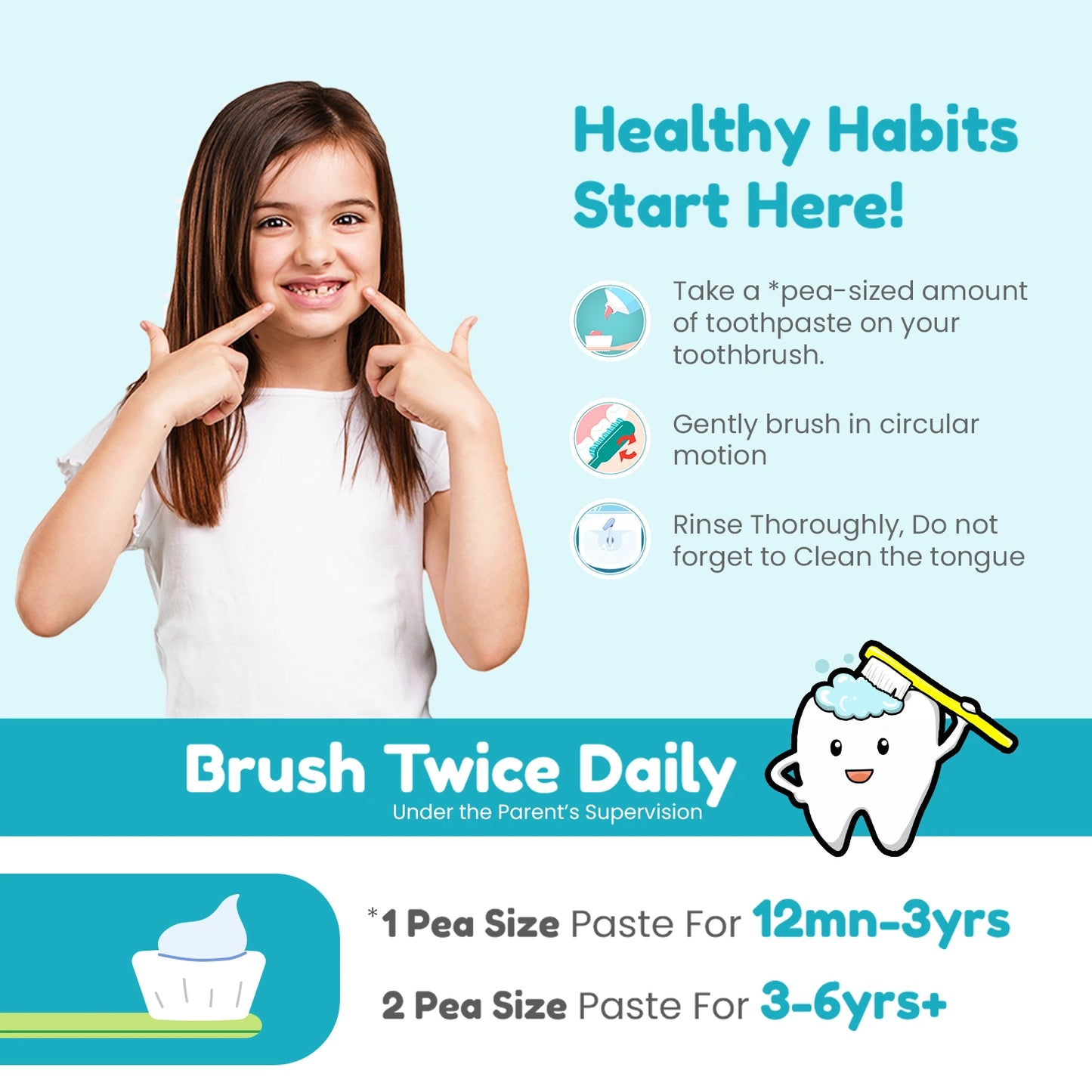 Brush Twice Daily for keeping teeth healthy