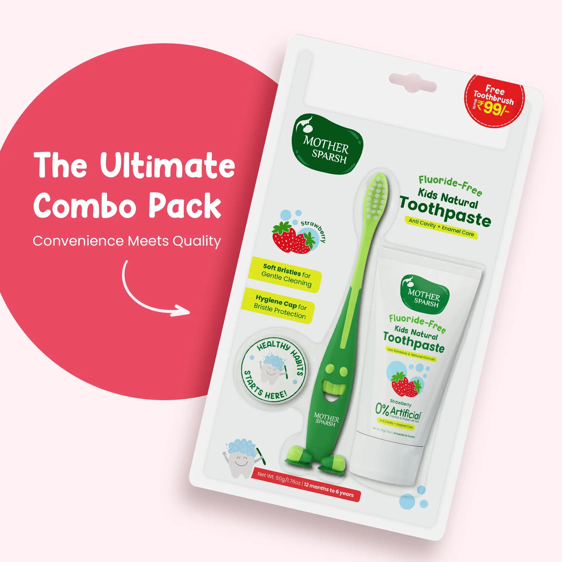 Get our ultimate combo pack, toothpaste with a free toothbrush