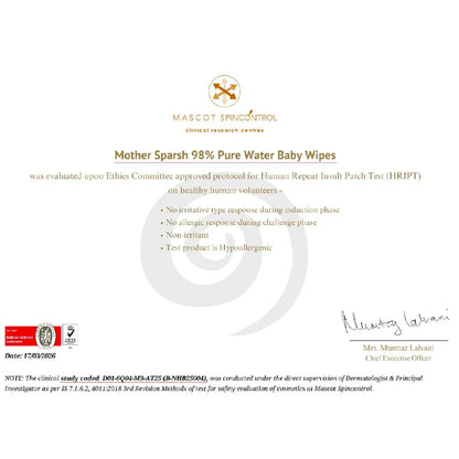 98% Pure Water Baby Wipes - Mild & Gentle