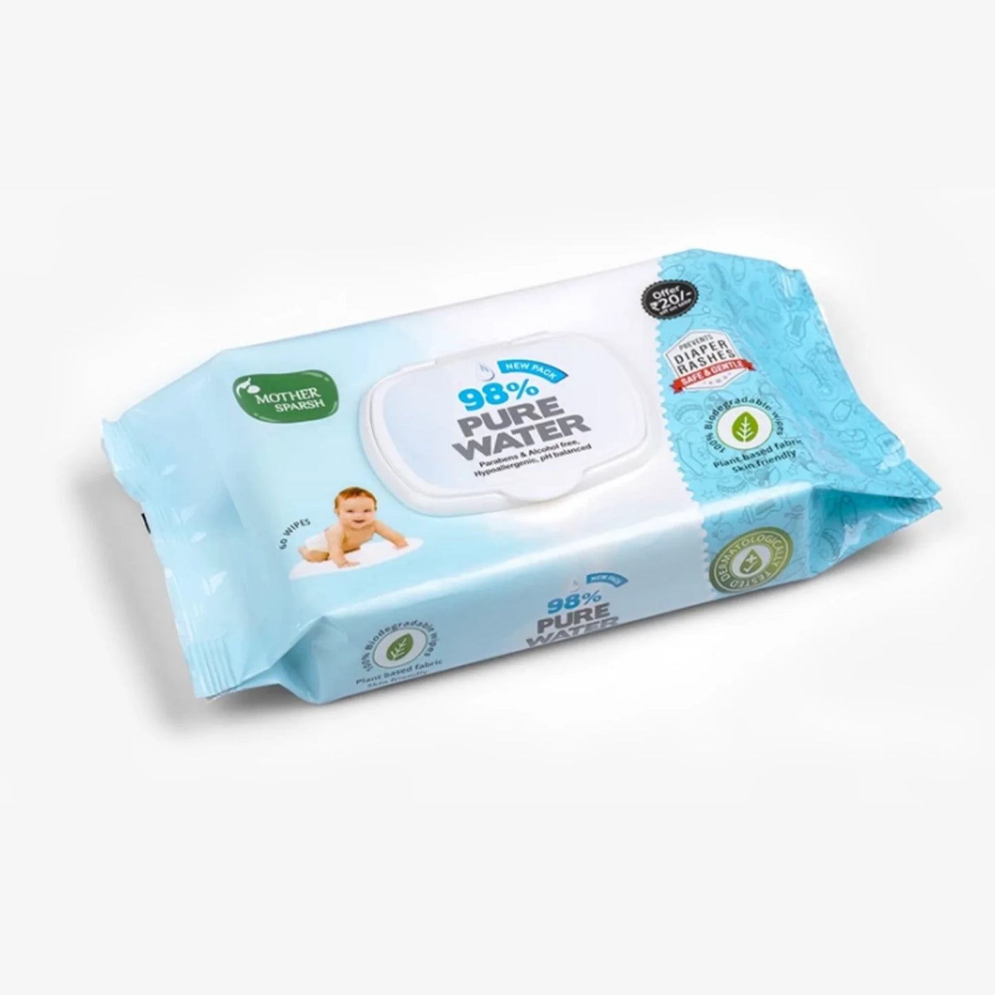 Gentle wipes for baby Ideal for sensitive skin Ideal for travel 002001