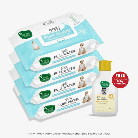 99% Pure Water Unscented Baby Wipes - Super Saver Pack (72 pcs)