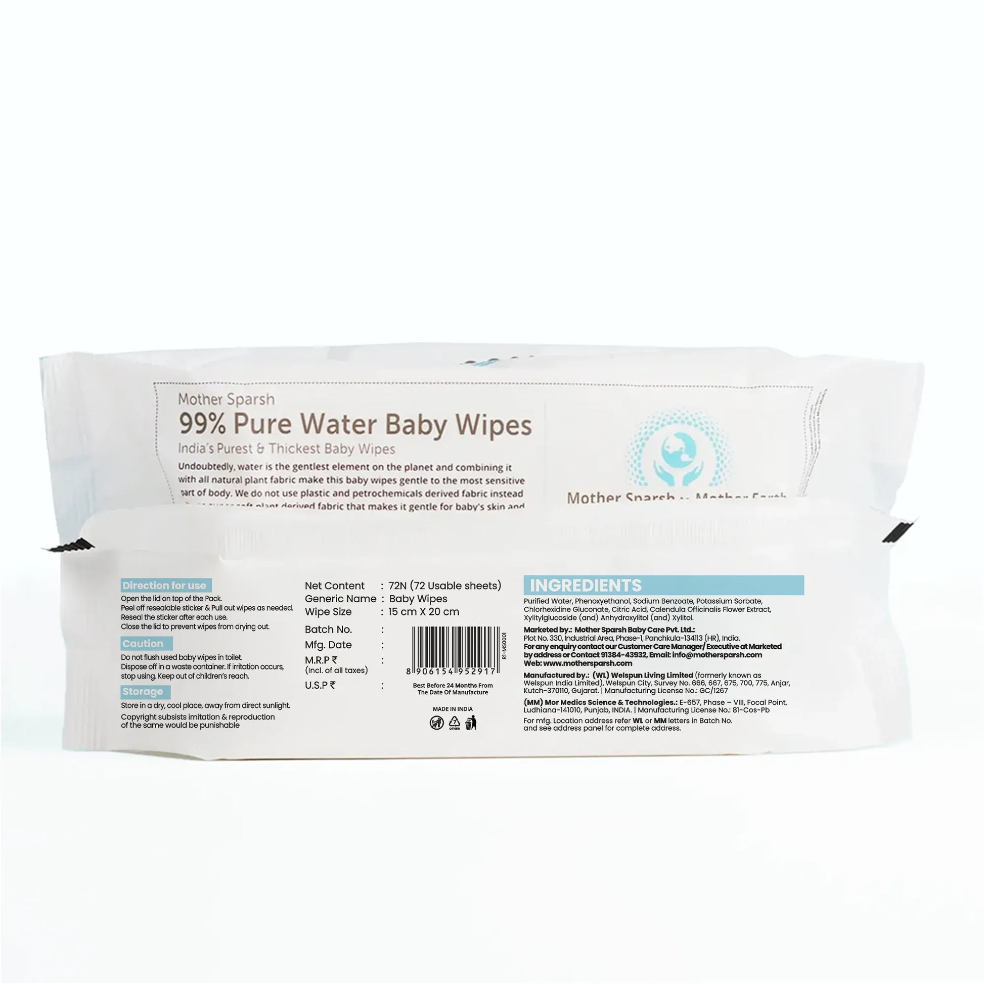 best wipes for baby extra Gentle 3x thicker Pure Water Baby Wipes 0107