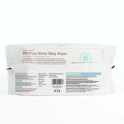 99% Pure Water Unscented Baby Wipes Combo - Super Saver Pack (72 pcs)