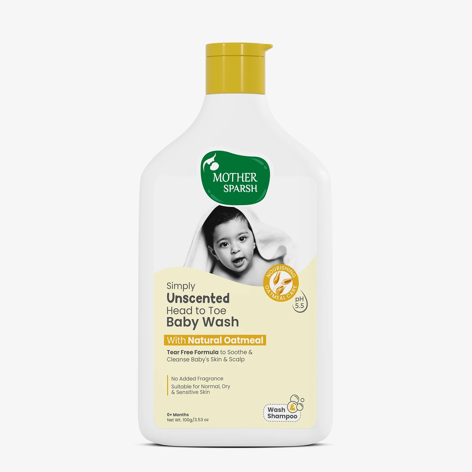 Simply Unscented Head to Toe Baby Wash – 400ml