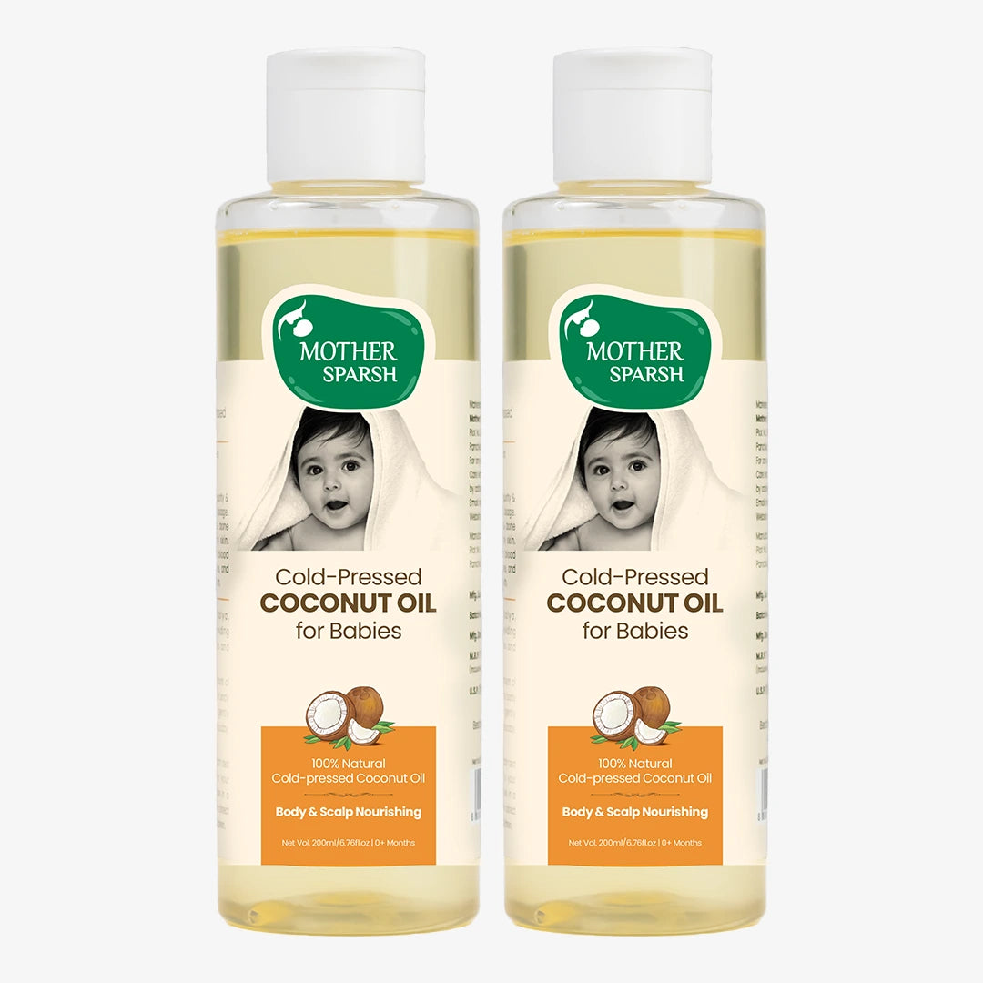 Cold Pressed Coconut Oil for Babies - Pack of 2