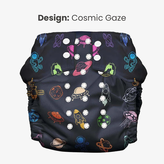 Plant Powered Premium Cloth Diaper for Babies - with Super-Zorb™ Soaker Insert (India's 1st Built-In Booster Pad) for 2X Ultra Absorption