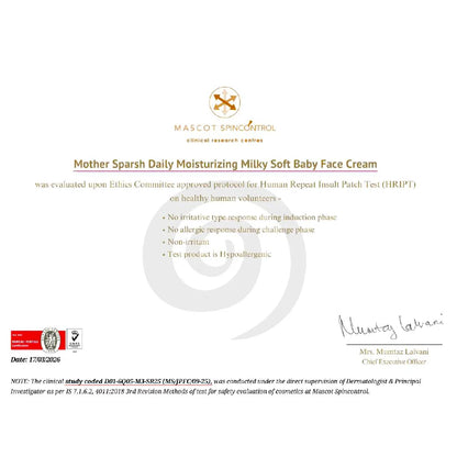 Daily Moisturizing Milky Soft Baby Face Cream