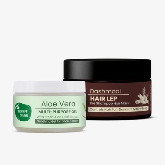 Dashmool Hair Lep (60g) + Pure Aloe Vera Gel (200g)