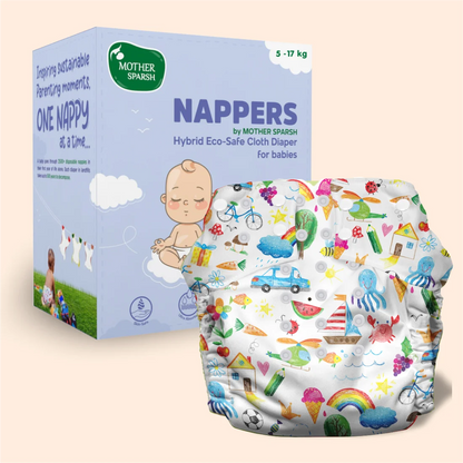 Nappers : Hybrid Eco-Safe Reusable Cloth Diaper for Baby