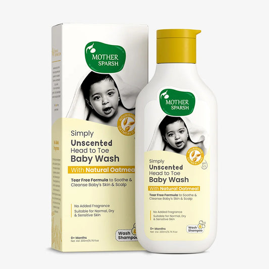 Simply Unscented Head to Toe Baby Wash – 200ml