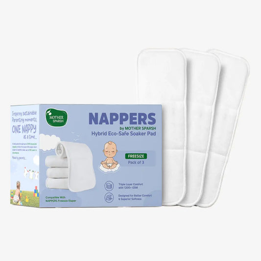 Hybrid Eco Safe Soaker Pad | Compatible with Nappers by Mother Sparsh | Pack of 3