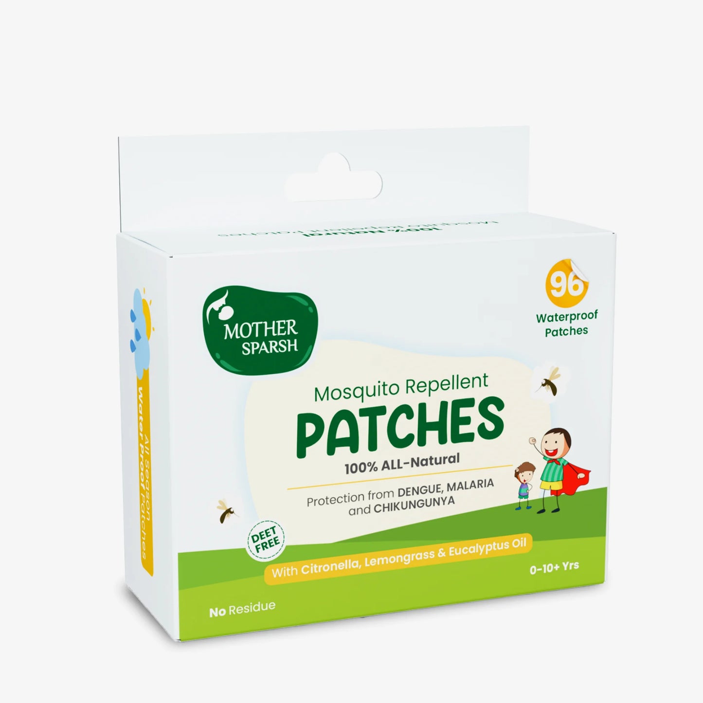 96 pc Mosquito Repellent Patches for Kids - Natural and Safe Protection from insects