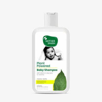 Plant Powered Baby Shampoo Ideal for Gentle Scalp Cleansing - 100ml Travel-Friendly Pack