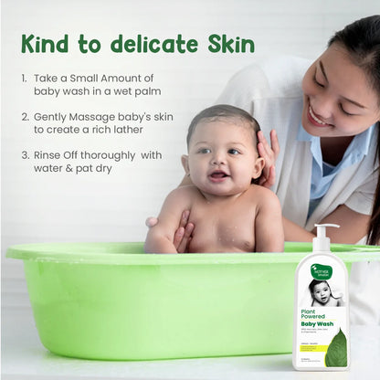 How to Use Plant Powered Baby Wash Super Saver Pack Available in 400ml