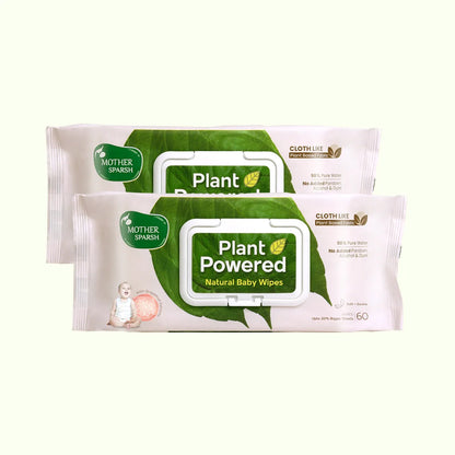 Plant Powered Natural Care Baby Wipes Safe for Newborn Baby pack of  2