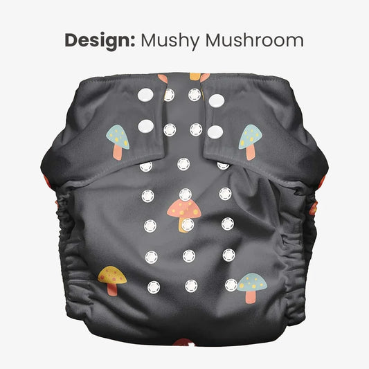 Plant Powered Premium Cloth Diaper for Babies - with Super-Zorb™ Soaker Insert (India's 1st Built-In Booster Pad) for 2X Ultra Absorption
