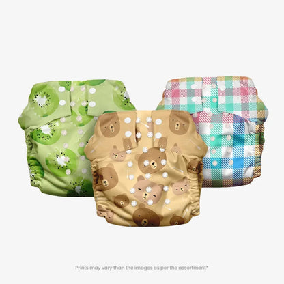 Nappers by Mother Sparsh : Hybrid Eco-Safe Reusable Cloth Diaper + Hybrid Soaker Pad (Free Size)