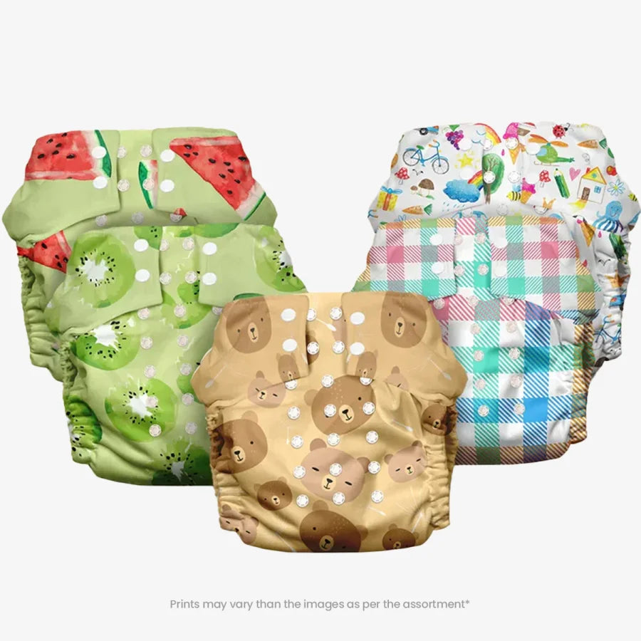 Nappers by Mother Sparsh : Hybrid Eco-Safe Reusable Cloth Diaper + Hybrid Soaker Pad (Free Size)