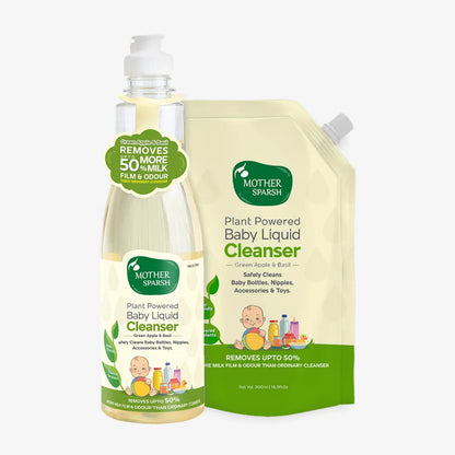 Plant Powered Baby Liquid Cleanser with refill pack