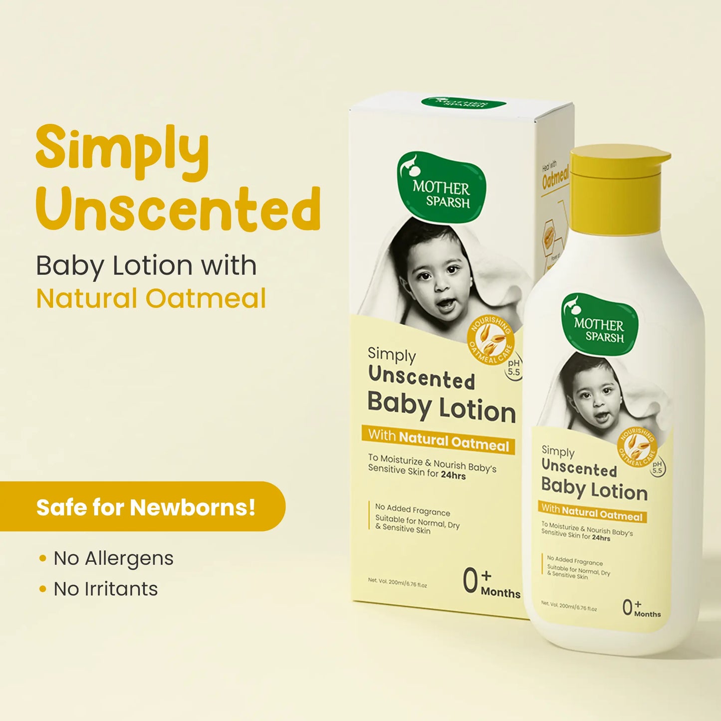 Unscented baby lotion to Heal Nourish & moisturise 