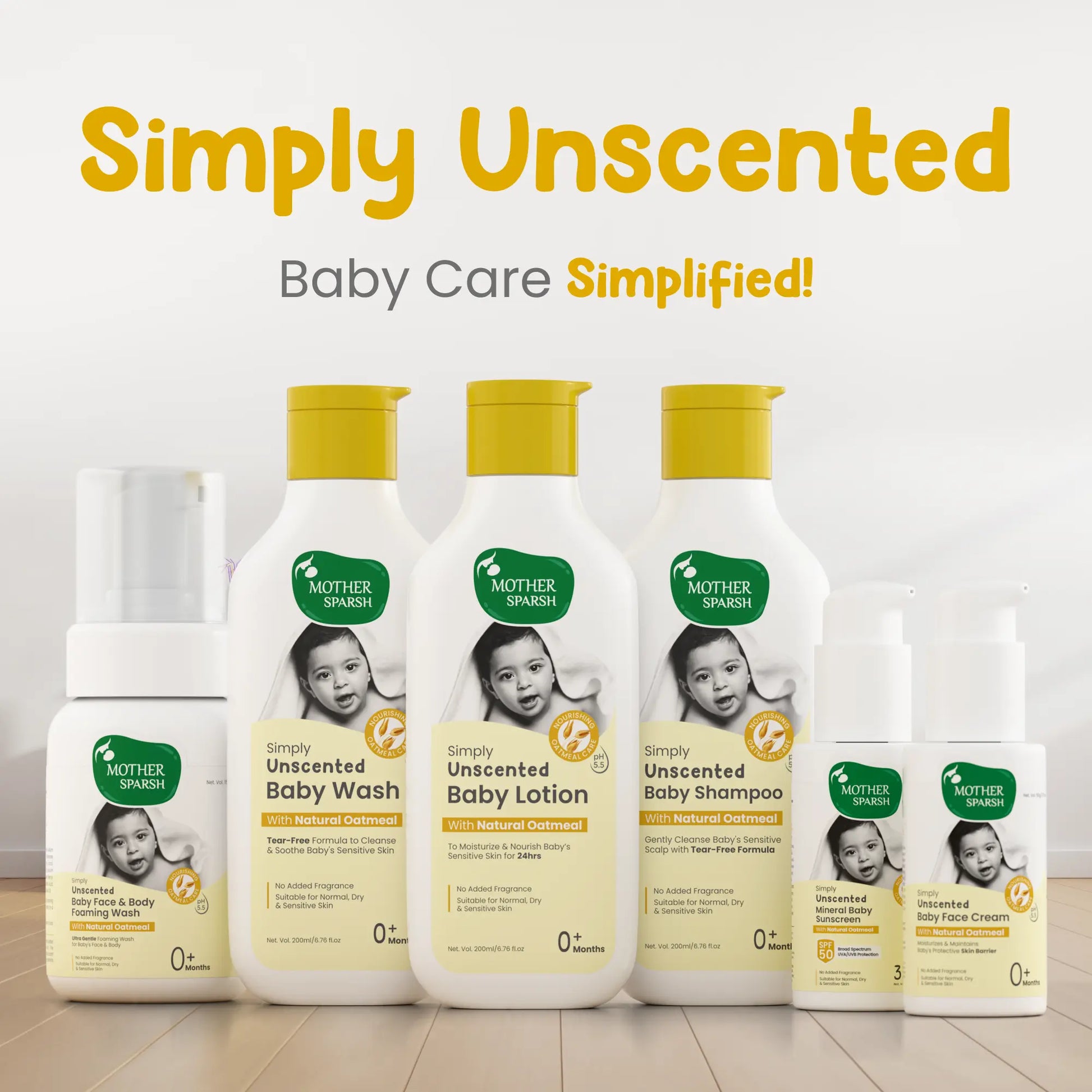 Baby Skincare simplified with Simply Unscented Baby Care