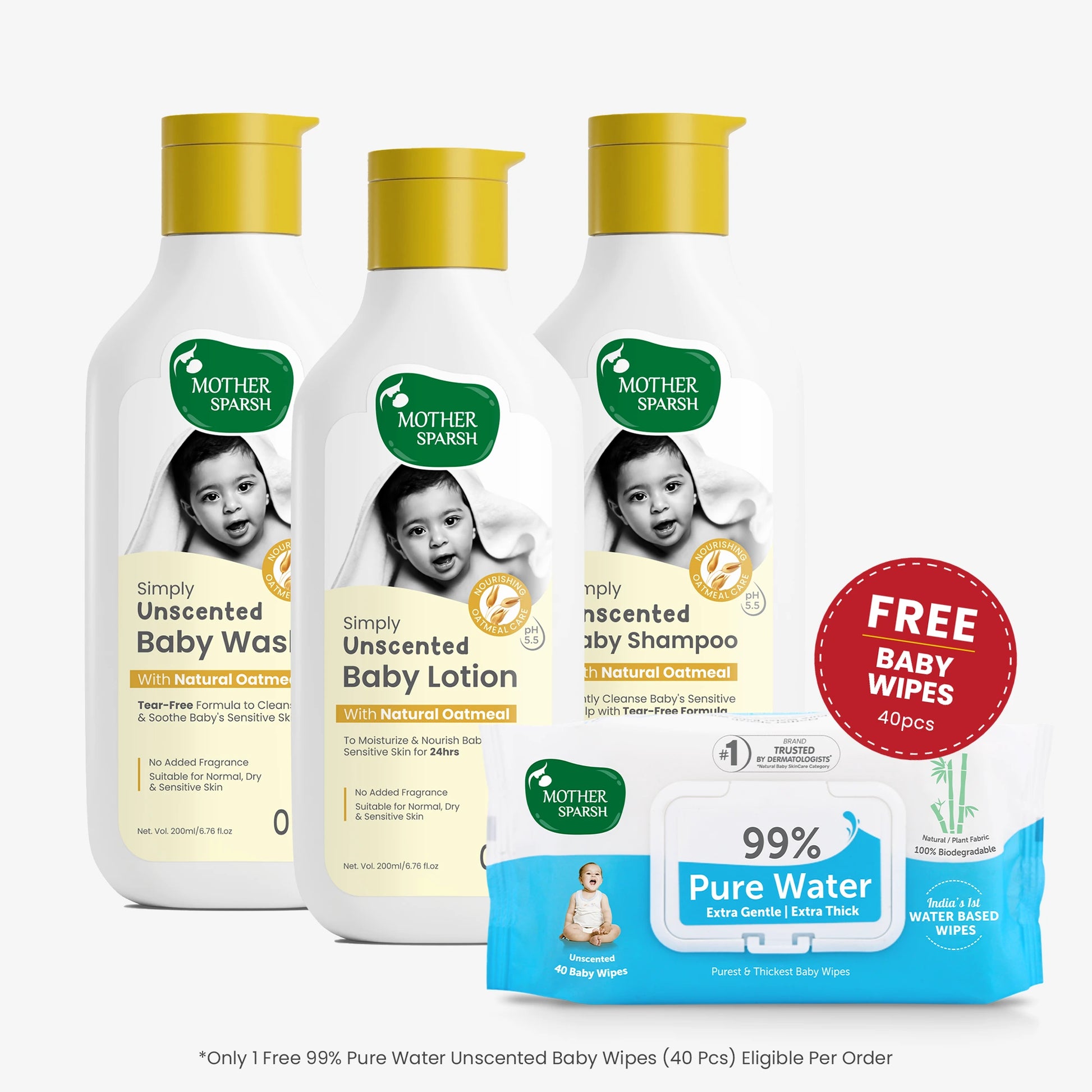 Buy Combo Simply Unscented Baby Wash, Lotion, Shampoo