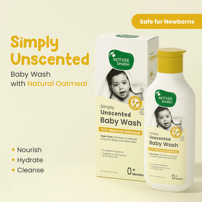 Simply Unscented Baby Wash, Lotion & Shampoo Combo