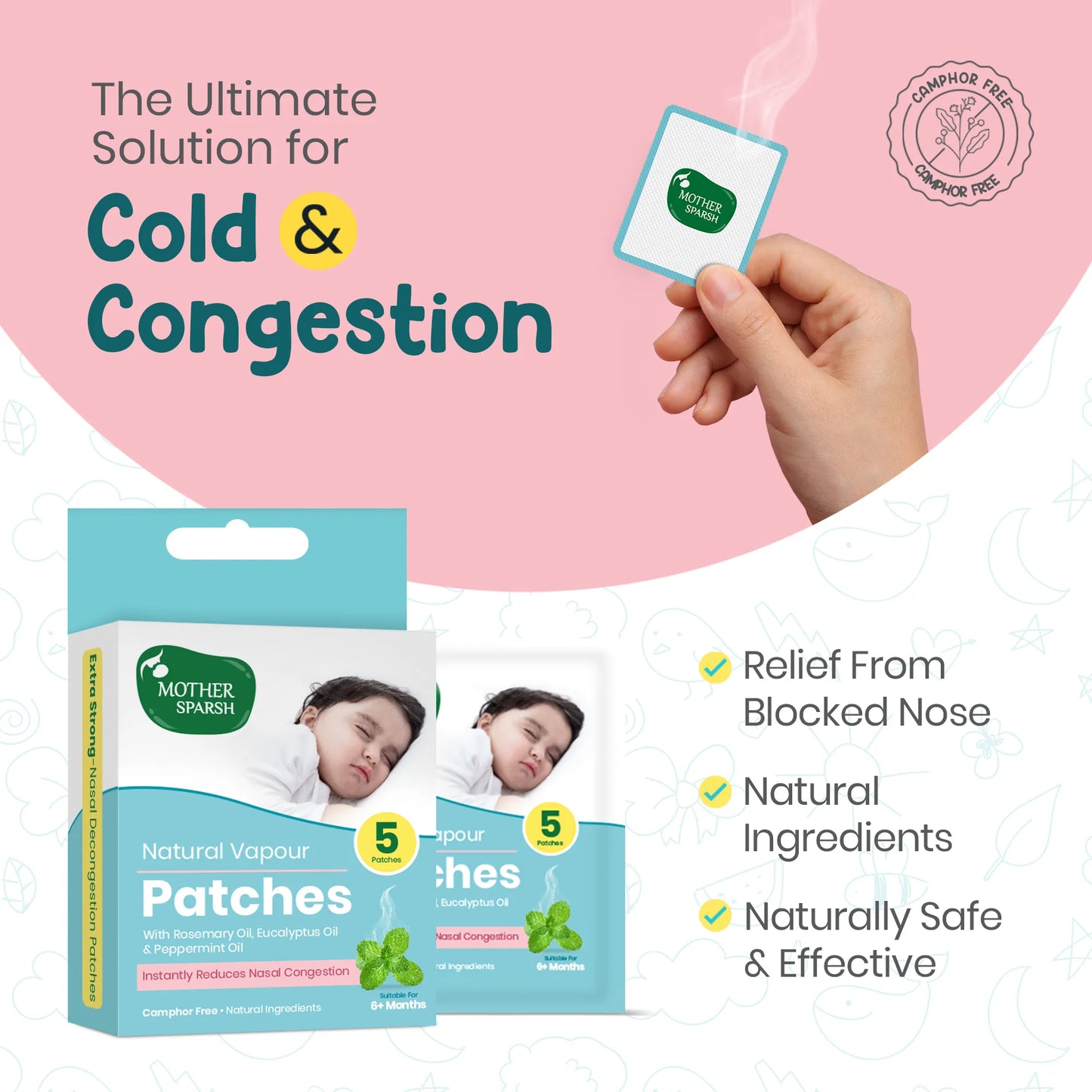 Natural Vapour patch solves your Blocked nose & Sleepless nights