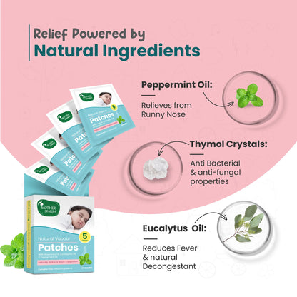  Vapour patch made with peppermint, eucalyptus and thymol crystal