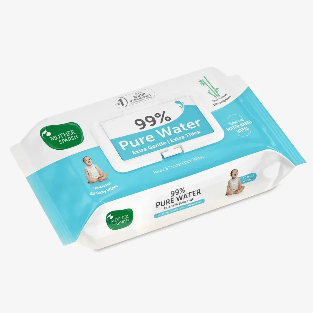 99% Pure Water Unscented Baby Wipes - Saver Pack (40 pcs)