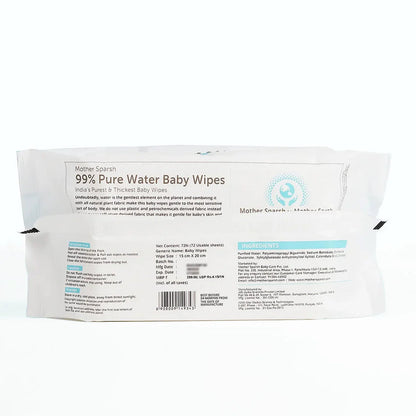 99% Pure Water Unscented Baby Wipes Combo - Super Saver Pack (72 pcs)