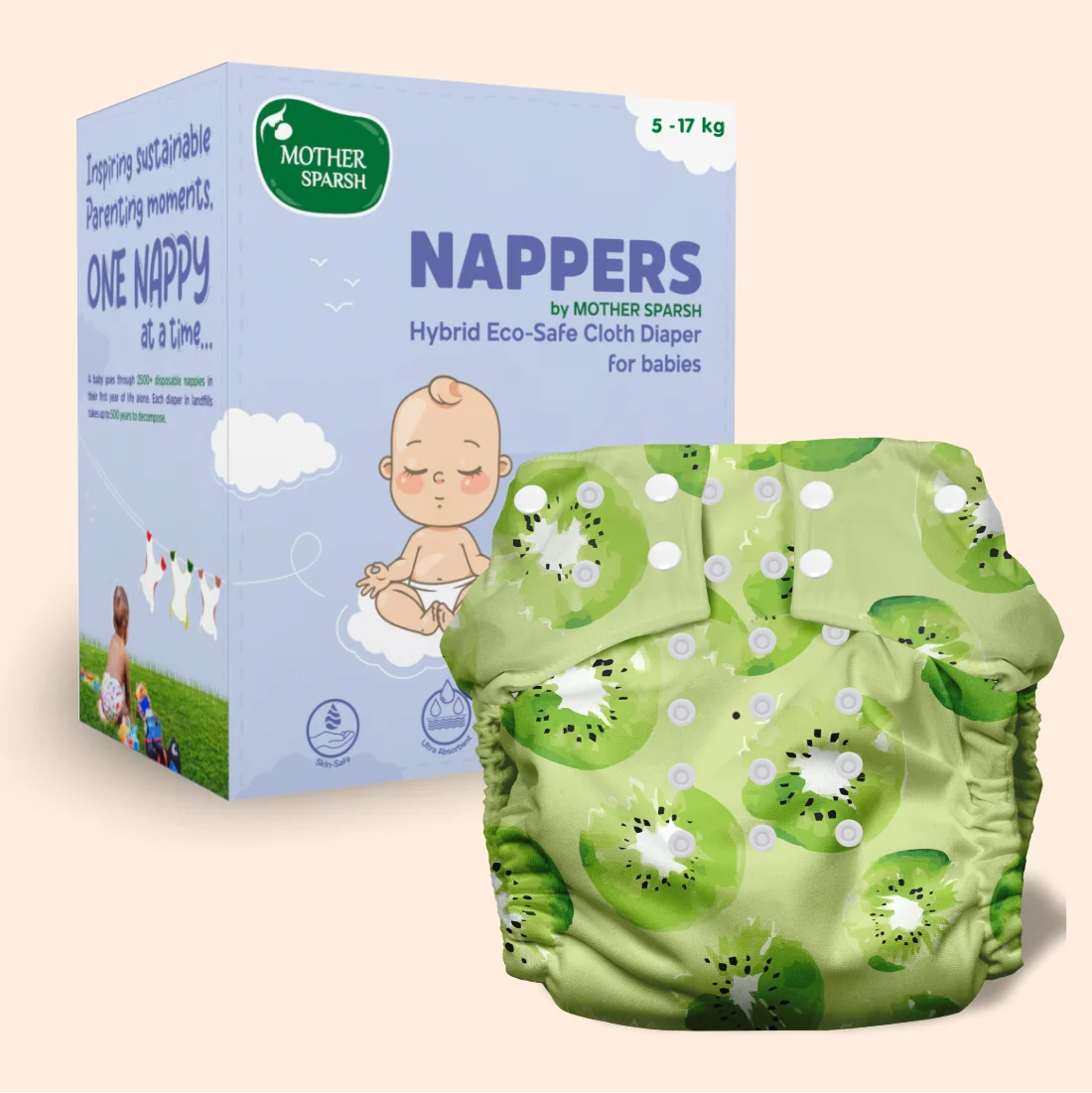 Nappers : Hybrid Eco-Safe Reusable Cloth Diaper for Baby