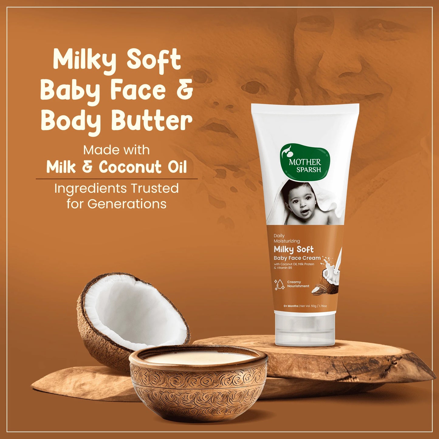 milky coconut oil baby face cream body butter