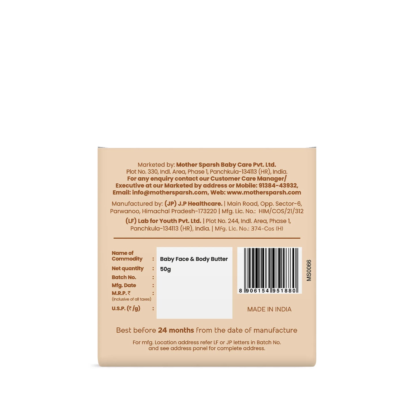 Daily Moisturizing Milky Soft Baby Face & Body Butter