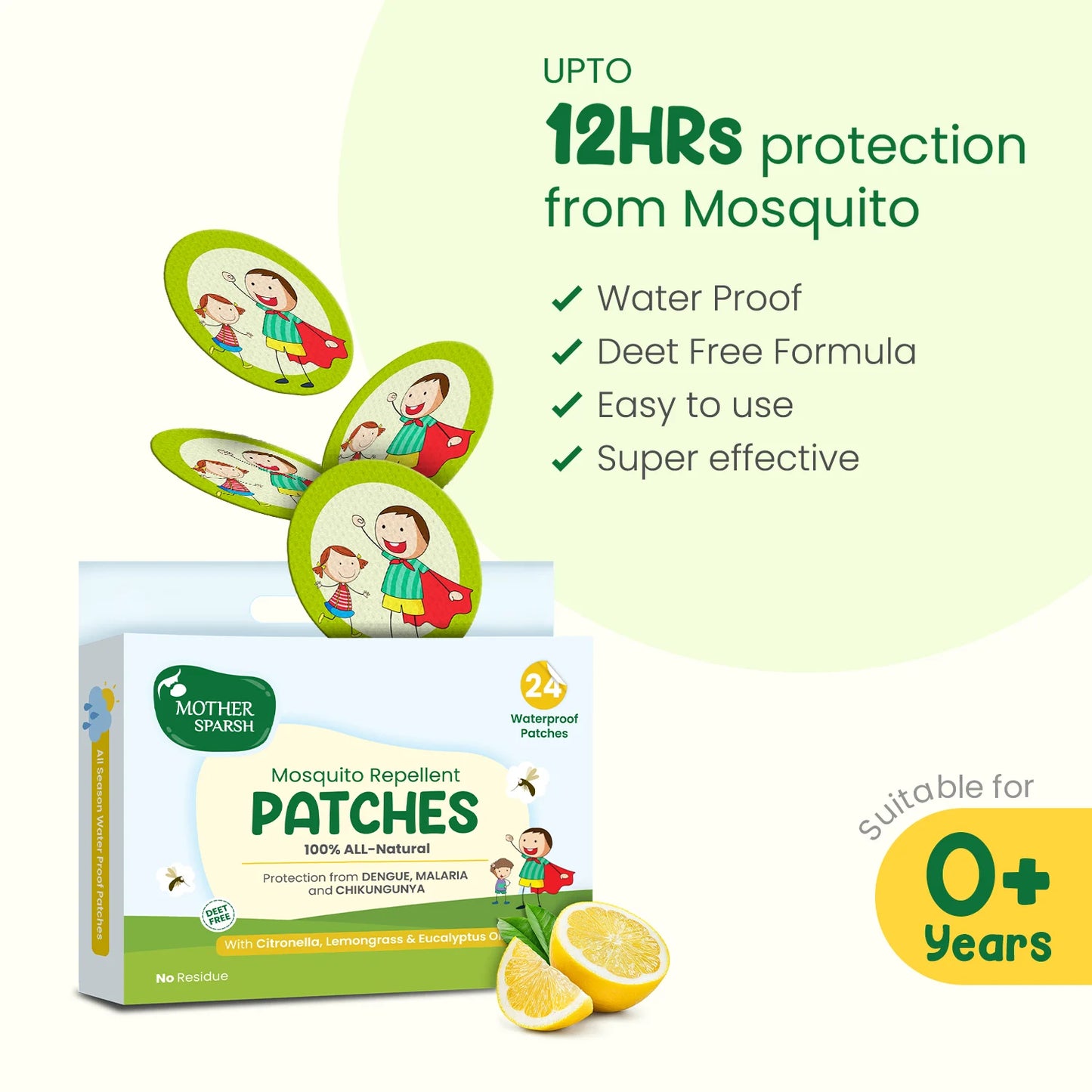 Mosquito repellent patches