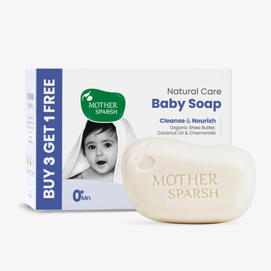 Mother Sparsh Natural Care Baby Soap with Shea Butter, Coconut Oil & Chamomile