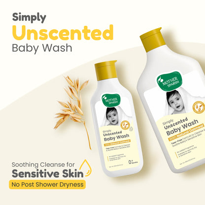 Mother Sparsh Simply Unscented Baby Wash Packaging