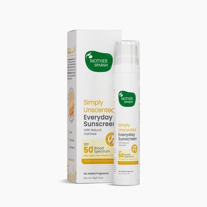  Mother Sparsh Simply Unscented Everday Sunscreen with spf 50 protection