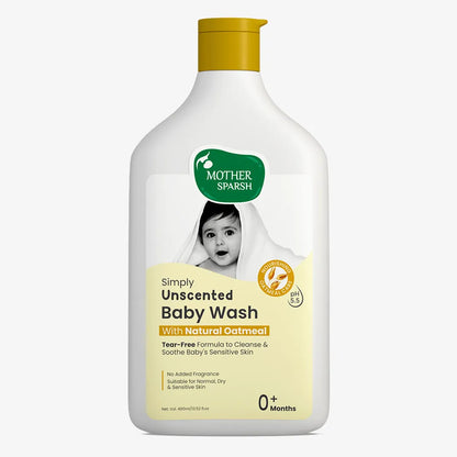 Mother Sparsh Simply Unscented Baby Wash Bottle Front View