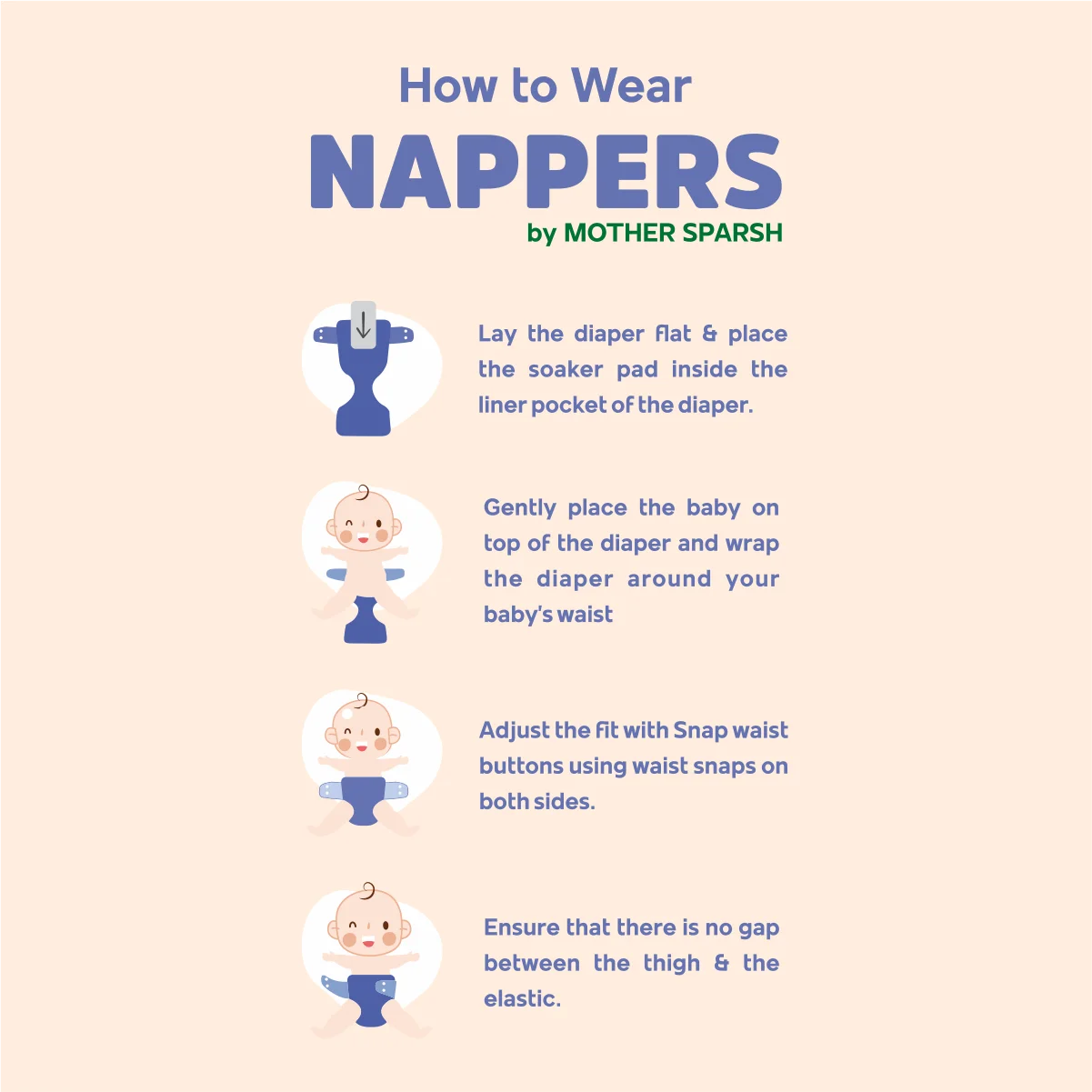 Nappers : Hybrid Eco-Safe Reusable Cloth Diaper for Baby