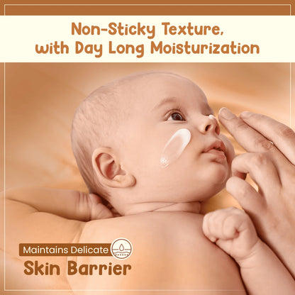 Baby face cream non sticky texture with day-long moisturization