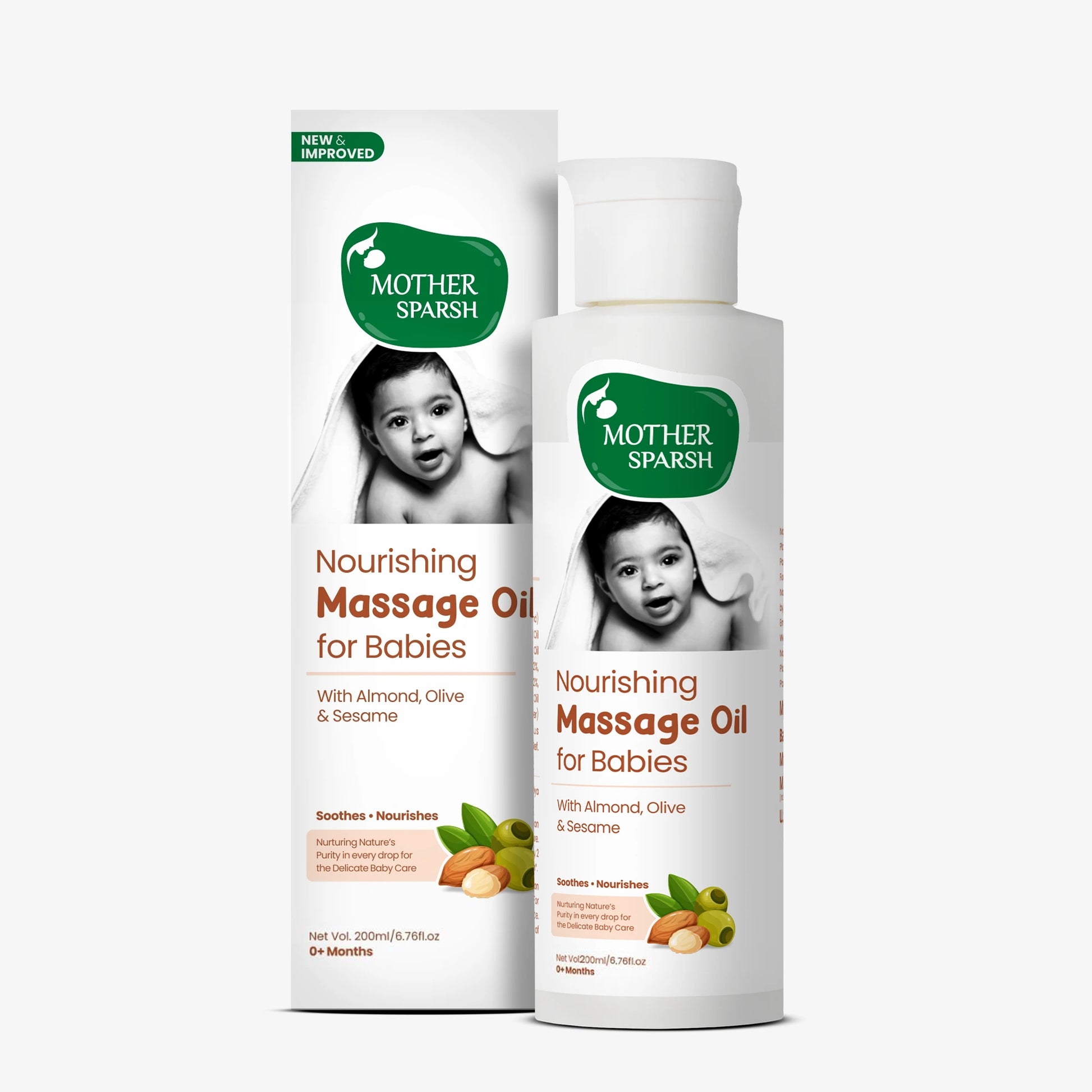 Nourishing Baby Massage Oil safe for newborns to strengthen bones and muscles