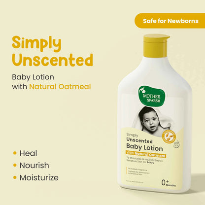 Simply Unscented Baby Lotion (400ml) - Hydrating & Gentle for Sensitive Skin