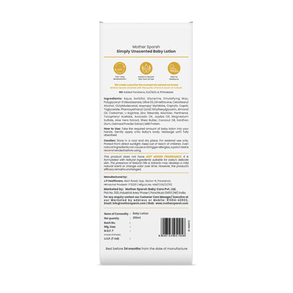 Simply Unscented Baby Lotion - Hydrating & Gentle for Sensitive Skin