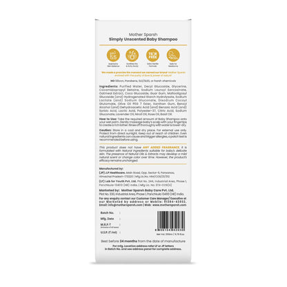 Simply Unscented Baby Shampoo - Gentle Care for Baby’s Scalp & Hair