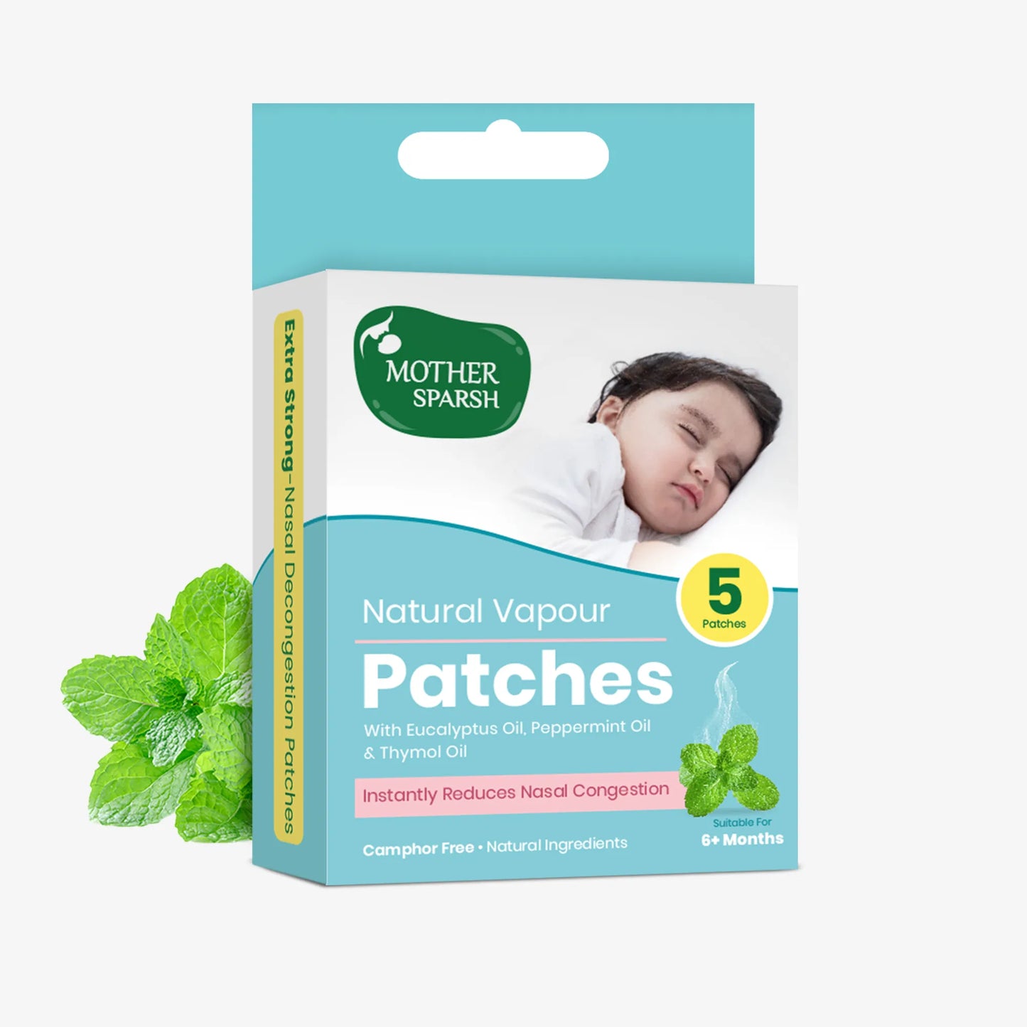 Mother Sparsh vapour patch old vs new packaging, nasal decongestion patches for babies 6+ months
